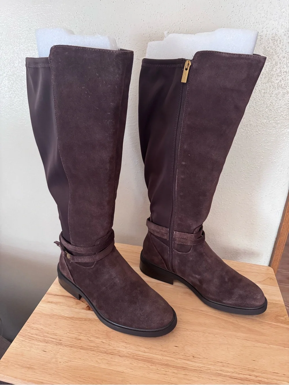 Vince Camuto Amabel Tall Suede Boots - Dark Brown 9W